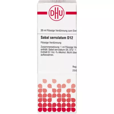 SABAL SERRULATUM Raztopina D 12, 20 ml