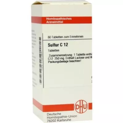 SULFUR C 12 tablet, 80 kosov