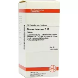 ZINCUM CHLORATUM D 12 tablet, 200 kapsul