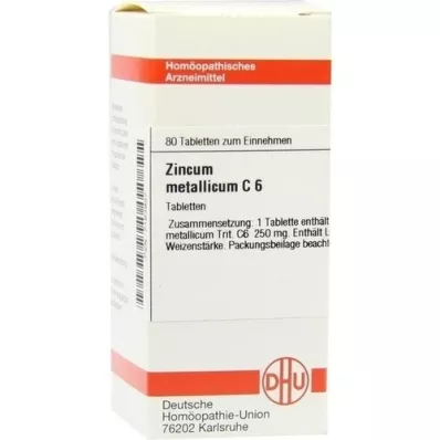 ZINCUM METALLICUM C 6 tablet, 80 kapsul