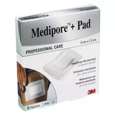 Medipore + Pad 3M 5x7,2 cm 3562NP obliži, 5 kosov