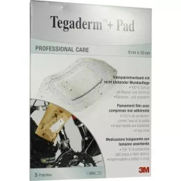 TEGADERM 3M Plus Pad 9x15 cm, pripravljen za uporabo.3589NP, 5 kosov