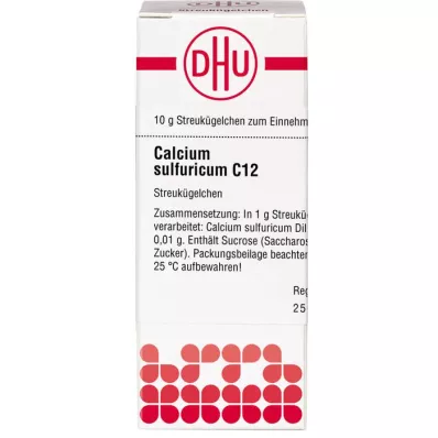 CALCIUM SULFURICUM C 12 kroglic, 10 g