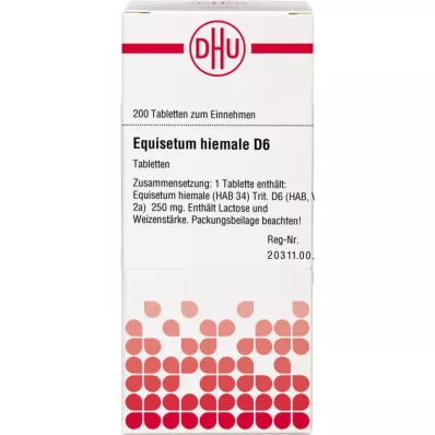 EQUISETUM HIEMALE D 6 tablete, 200 kapsul