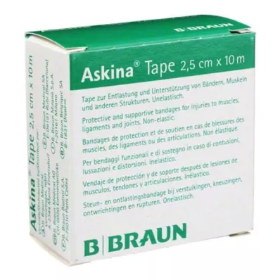 Askina lepilni trak 10mx2,5cm bel neelastični, 1 kos Askina lepilni trak 10mx2,5cm bel neelastični, 1 kos