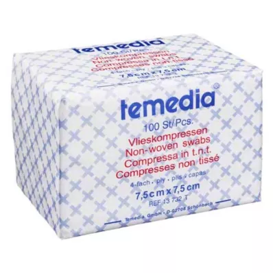Komprese iz flisa 7,5x7,5 cm nesterilne 4-kratne, 100 kosov