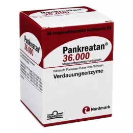 PANKREATAN 36.000 želodčno odpornih trdih kapsul, 50 kosov