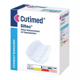 CUTIMED Siltec penasta obloga 5x6 cm nelepljiva, 12 kosov
