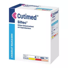 CUTIMED Siltec penasta obloga 10x20 cm nelepljiva, 12 kosov