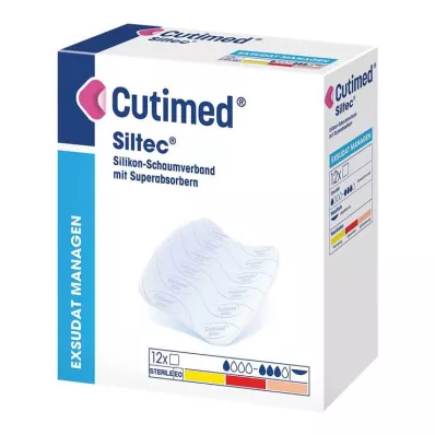 Cutimed Siltec penasta obloga 20x20 cm nežno lepljiva, 6 kosov