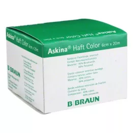ASKINA Barvni samolepilni povoj 6 cmx20 m rumene barve, 1 kos