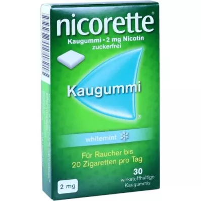 NICORETTE Žvečilni gumi 2 mg bele mete, 30 kosov