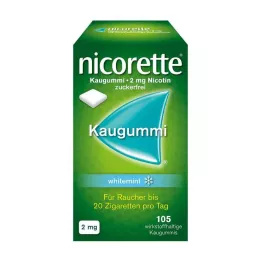 NICORETTE Žvečilni gumi 2 mg bele mete, 105 kosov