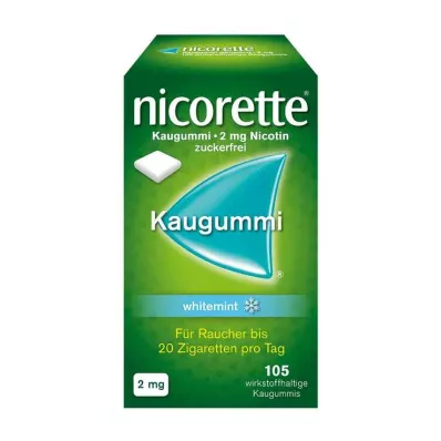 NICORETTE Žvečilni gumi 2 mg bele mete, 105 kosov