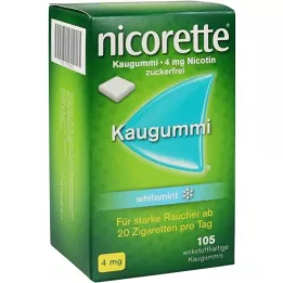 NICORETTE Žvečilni gumi 4 mg bela meta, 105 kosov