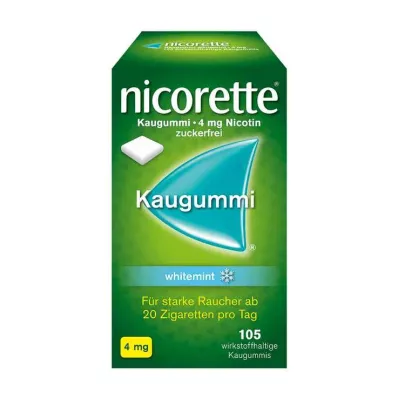 nicorette žvečilni gumi whitemint, 4 mg nikotina, 105 kosov