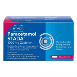 PARACETAMOL STADA 1000 mg svečke, 10 kosov