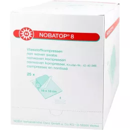 NOBATOP 8 sterilnih kompres 10x10 cm, 25X5 kosov