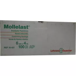 MOLLELAST Bandaža 6 cmx4 m, bela, ohlapna, 100 kosov