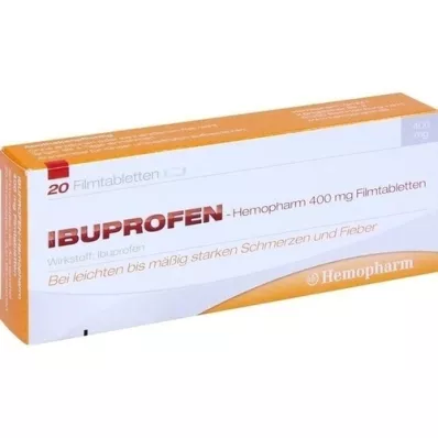 IBUPROFEN Hemopharm 400 mg filmsko obložene tablete, 20 kosov