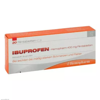 IBUPROFEN Hemopharm 400 mg filmsko obložene tablete, 20 kosov