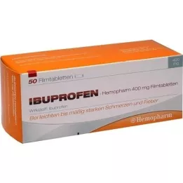 IBUPROFEN Hemopharm 400 mg filmsko obložene tablete, 50 kosov