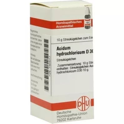 ACIDUM HYDROCHLORICUM D 30 kroglic, 10 g