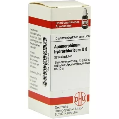APOMORPHINUM HYDROCHLORICUM D 8 kroglic, 10 g