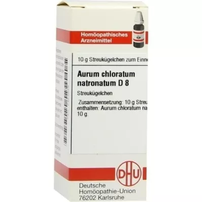 AURUM CHLORATUM NATRONATUM D 8 kroglic, 10 g