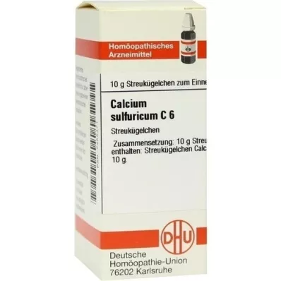 CALCIUM SULFURICUM C 6 kroglic, 10 g