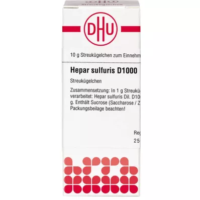 HEPAR SULFURIS D 1000 globul, 10 g