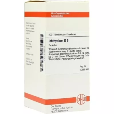 ICHTHYOLUM D 6 tablete, 200 kapsul