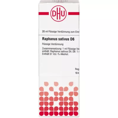 RAPHANUS SATIVUS Raztopina D 6, 20 ml