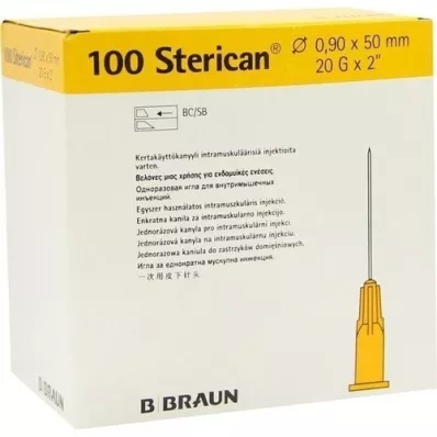 STERICAN Igle 20 Gx2 0,9x50 mm, 100 kosov