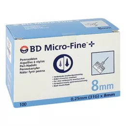 BD Microfine + 8 mm igle 0,25x8 mm, 100 kos