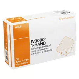 OPSITE IV 3000 10x12 cm prozorne kanile za fiksacijo, 50 kosov