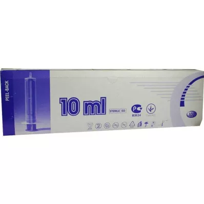 SPRITZE 10 ml 2-delni ekscentrični Luer, 100 kosov