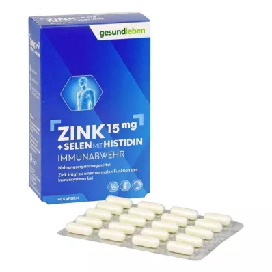 GESUND LEBEN Cink 15 mg+Selenij Kapsule, 60 kapsul