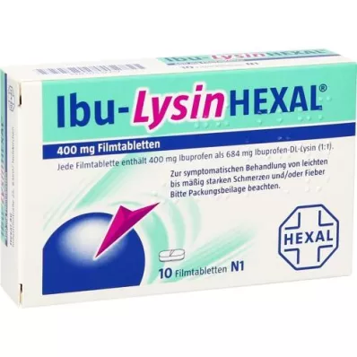 IBU-LYSINHEXAL Filmsko obložene tablete, 10 kosov