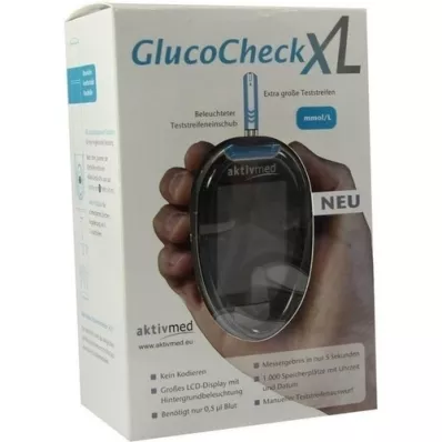 GLUCOCHECK XL Merilnik glukoze v krvi mmol/l, 1 kos