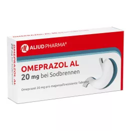 OMEPRAZOL AL 20 mg b.Sodbr.tablete za želodčni sok, 7 kosov