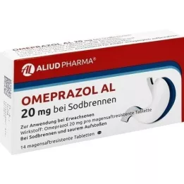 OMEPRAZOL AL 20 mg b.Sodbr.tablete za želodčni sok, 14 kosov