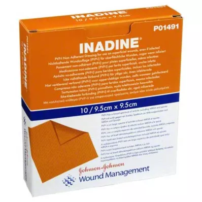 INADINE Mazilo gaza w. PVP Iod. 9,5x9,5cm, 10 kosov INADINE Mazilo gaza w. PVP Iod. 9,5x9,5cm, 10 kosov