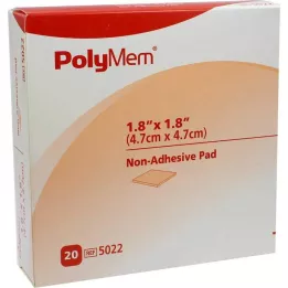 POLYMEM Blazinica za rane n.adheziv 5x5 cm, 20 kosov