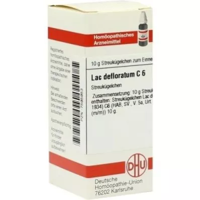 LAC DEFLORATUM C 6 kroglic, 10 g