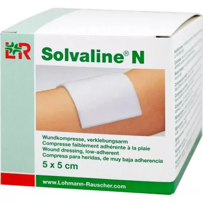 Sterilne komprese Solvaline N 5x5 cm, 25 kos Sterilne komprese Solvaline N 5x5 cm, 25 kos