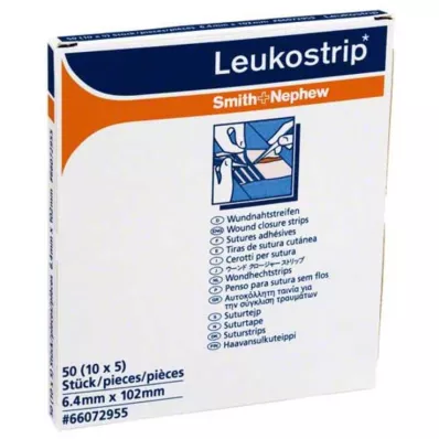 LEUKOSTRIP Trakovi za šivanje ran 6,4x102 mm, 10X5 kosov