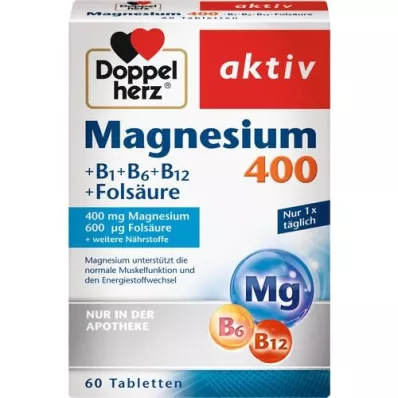 DOPPELHERZ Magnezij 400 mg tablete, 60 kapsul