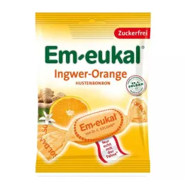 EM-EUKAL sladkarije z ingverjem in pomarančo brez sladkorja, 75 g