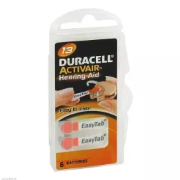 BATTERIEN f.slušni aparati Duracell 13, 6 kosov